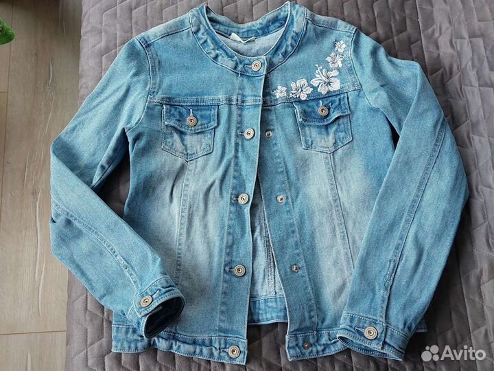 Джинсовая куртка для девочки 152