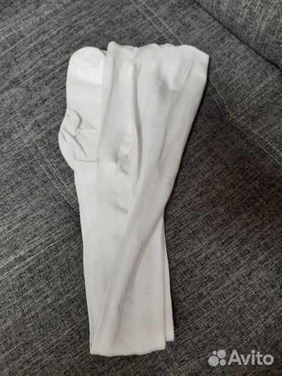 Колготки белые новые р.134-140