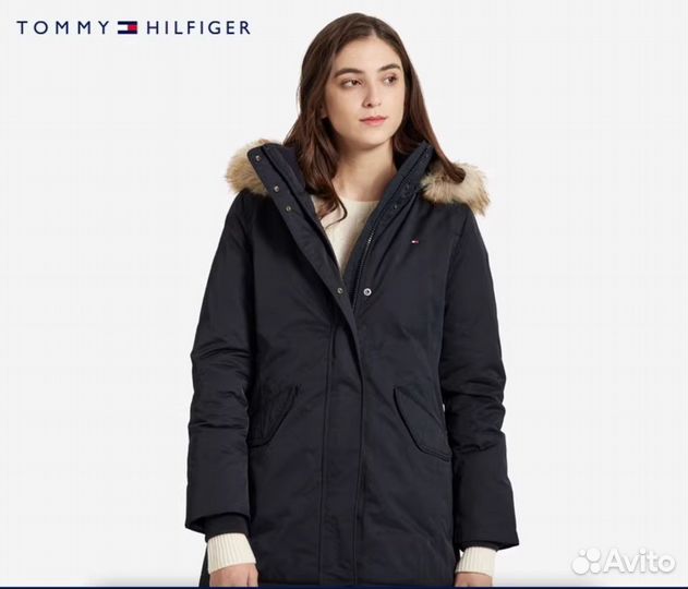 Женский демисезонный пуховик tommy hilfiger