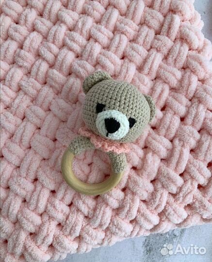 Детский пледик плюшевый новый