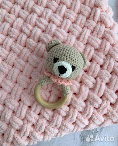 Детский пледик плюшевый новый