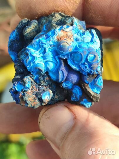 Азурит с малахитом