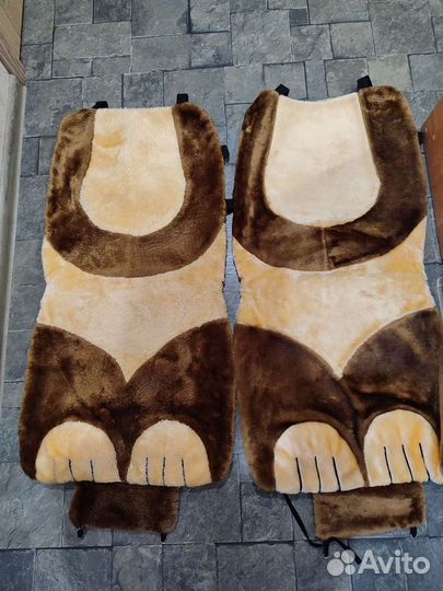 Меховая накидка на автокресло