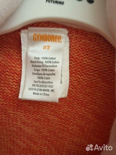 Кофта лисёнок gymboree 3 года