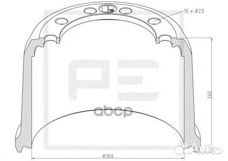 046.428-00A барабан тормозной 300x200/209 H26