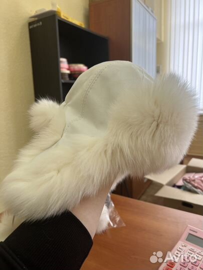 Шапка песец и кожа детская