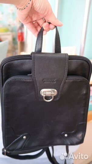 Сумка рюкзак для документов кожаный Италия