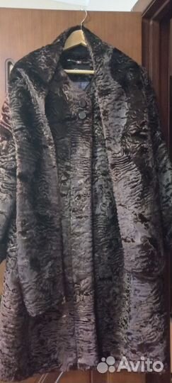 Шуба искусственная под каракуль 52 54