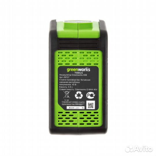 Газонокосилка Greenworks G40LM41K4 40B (в комплект