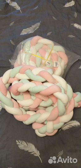 Бортик в детскую кроватку - косичка