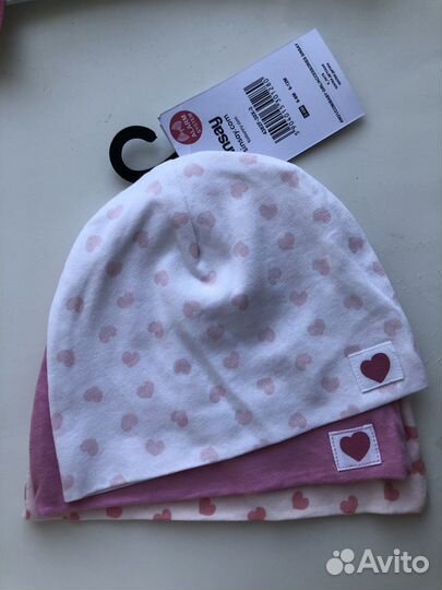 Шапочки для девочки (комплект 3 штуки)