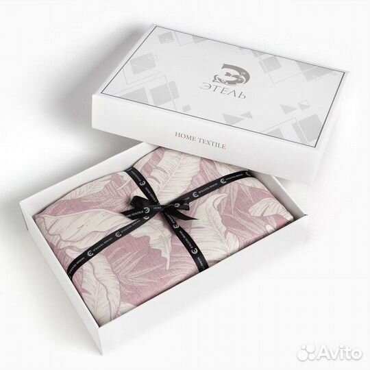 Покрывало хлопковое Этель 'Перья' 150х2405 см, цве