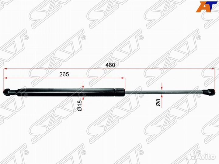 Амортизатор крышки багажника toyota auris ZE15 06