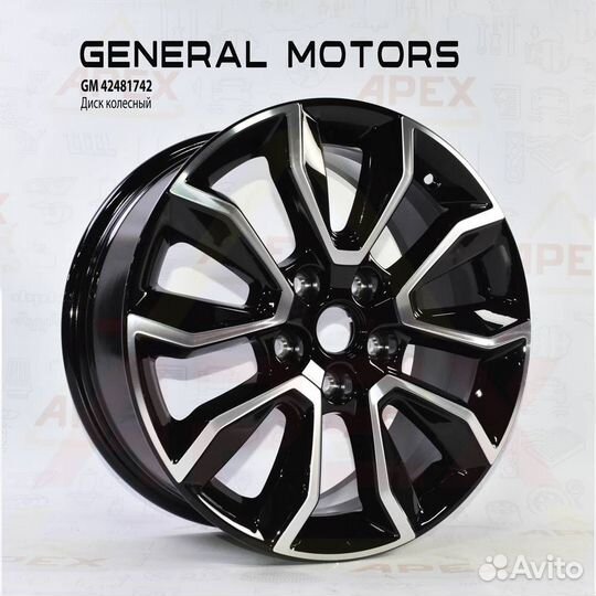 Диск колесный (чёрно-серебристый) 7.5J R17 5x115 ET43 DIA 70.2 Chevrolet TrailBlazer general motors