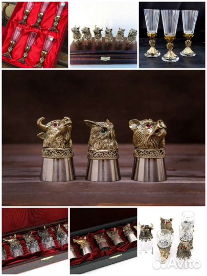 Рюмки лафитники, стопки, художественное литьё