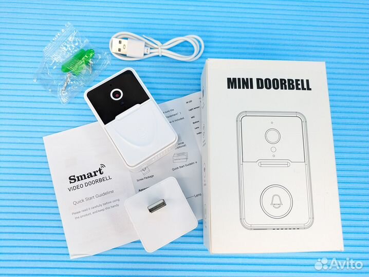 Видеоглазок Mini Doorbell вай фай беспроводной