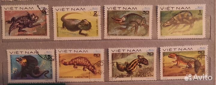 Вьетнам 1983 год рептилии ящерицы полная серия