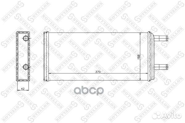 Радиатор отопителя пластик/алюминий 370x188x42