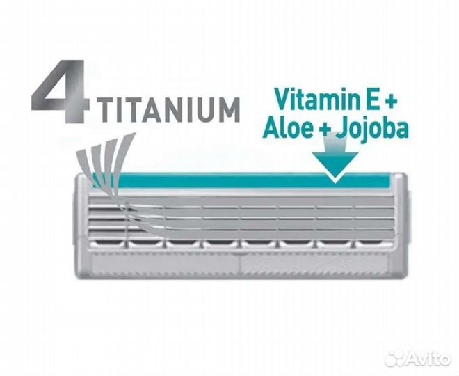 Новые сменные кассеты для бритвы Quattro, 5 штук