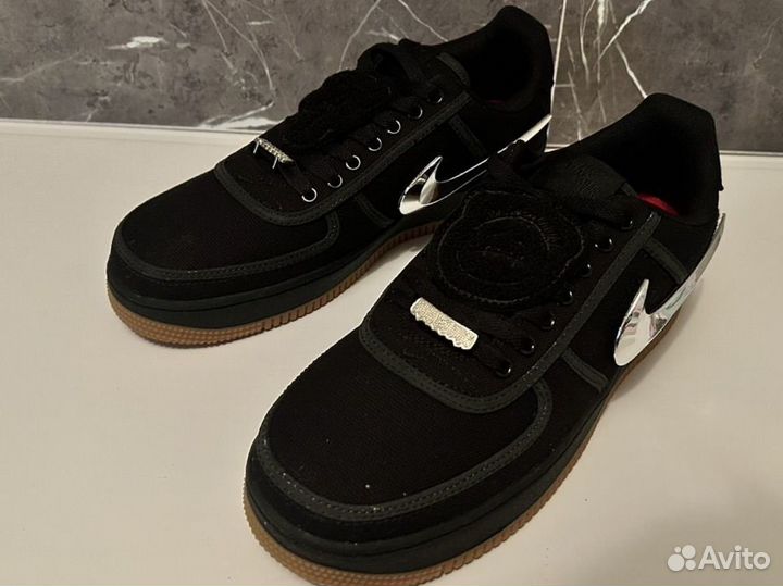 Кроссовки мужские nike air force 1 черные осенние