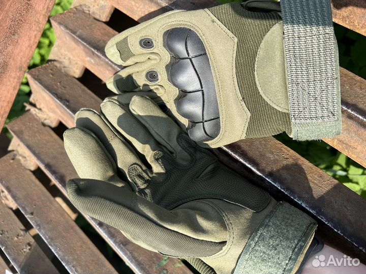 Перчатки тактические с кевларом олива