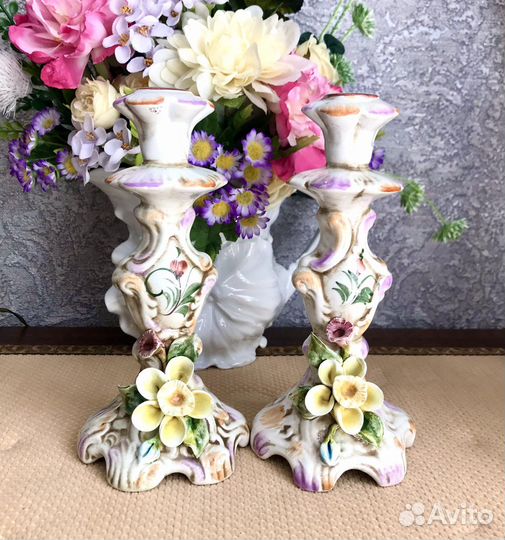 Подсвечники фарфор, винтаж, Германия