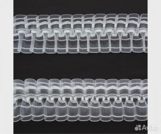 Шторная лента широкая