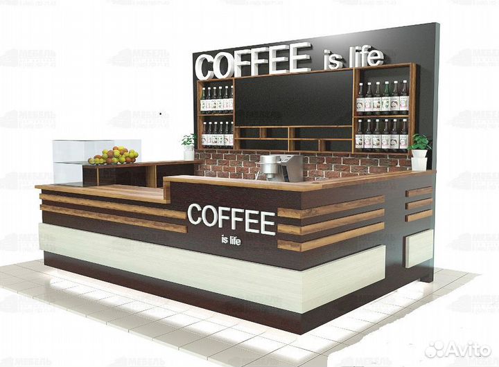 Островки кофе, Торговый островок в ТЦ, Стойка кофе