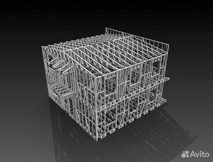 Лстк каркас торгово-офисного здания площадью 242 м