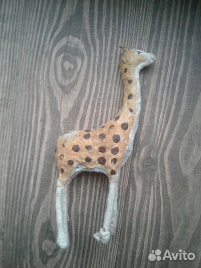 Жираф ватная елочная игрушка СССР формованная