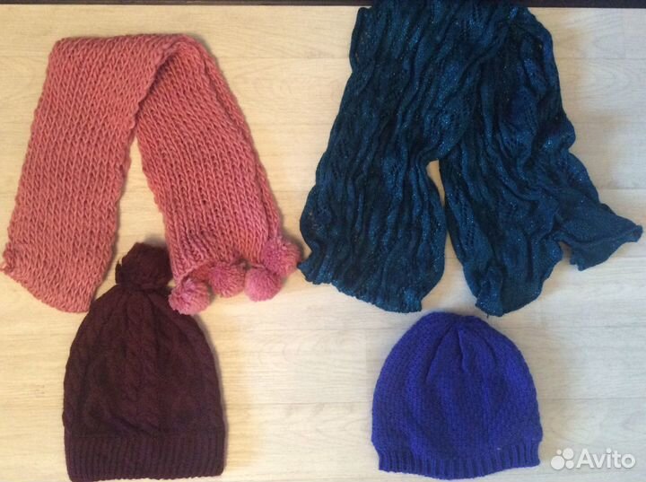 Шапка новая,палантин,перчатки