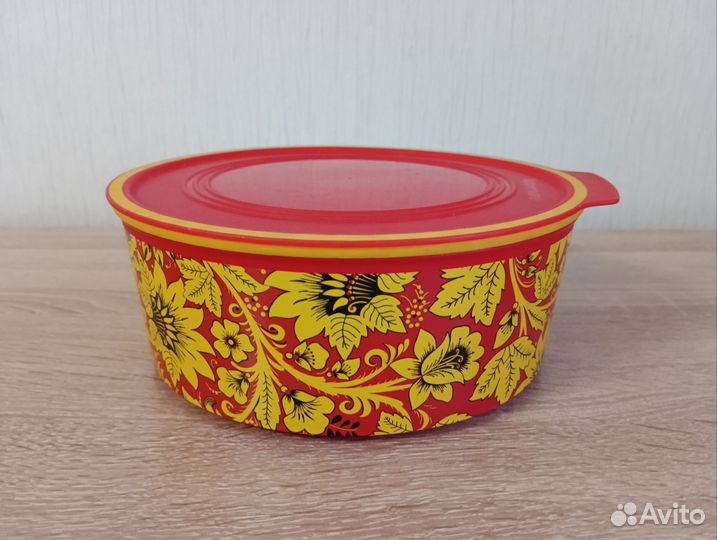 Контейнер Акваконтроль круглый Хохлома Tupperware