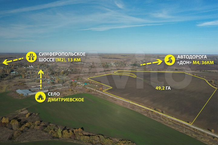 Участок 49,2 га (СНТ, ДНП)