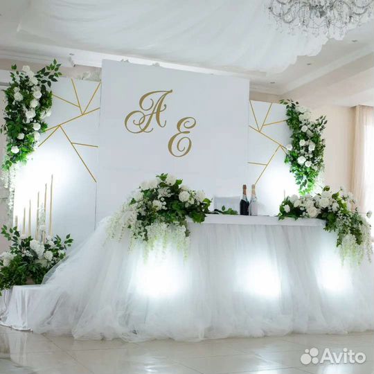 Оформление свадьбы. Арка. Стол молодых