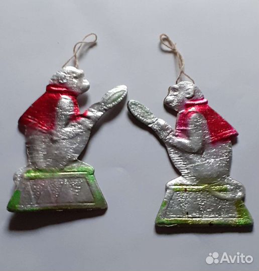 Ёлочные игрушки СССР картонаж