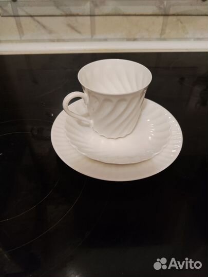 Чашка с блюдцем, тарелочкой кофейная лфз