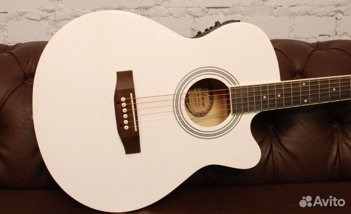 Гитара электроакустическая белая гарантия