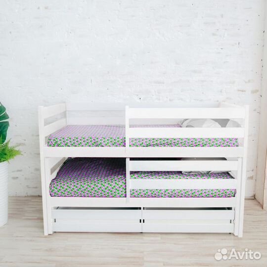 Кроватка детская выдвижная матрешка эко из массива