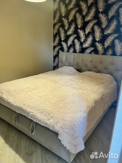 Плед травка кремовый 200 на 220