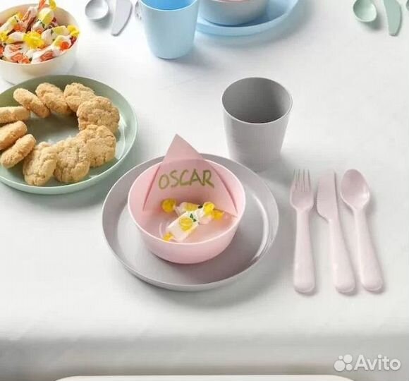 Kalas Калас икеа набор посуды пластик