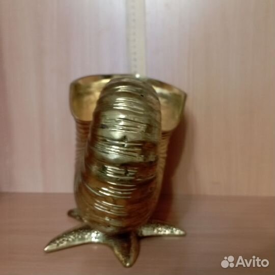 Ракушка большая цвет золото, латунь