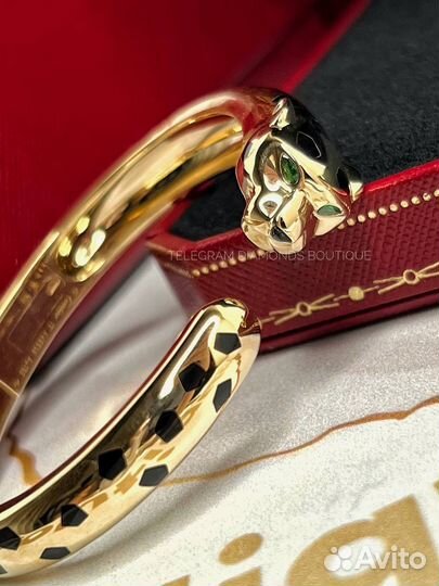 Браслет cartier panthere желтое золото 750