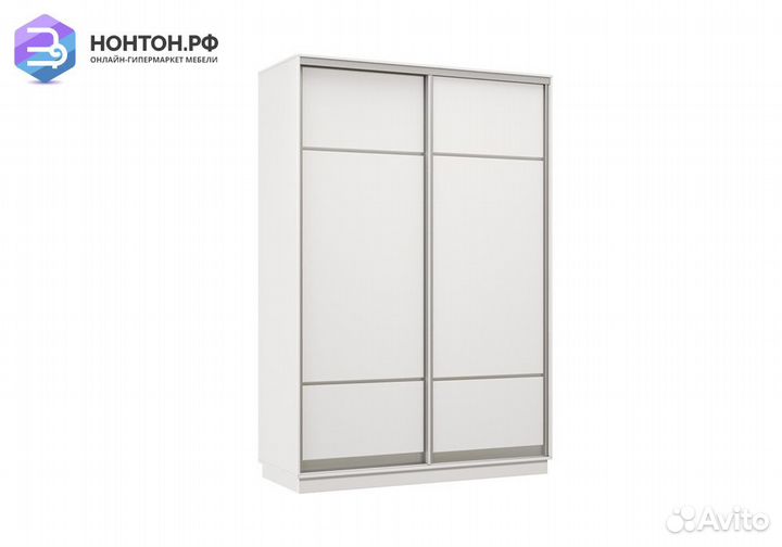 Шкаф-купе двухдверный Пегас белый