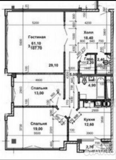 3-к. квартира, 109 м², 4/12 эт.