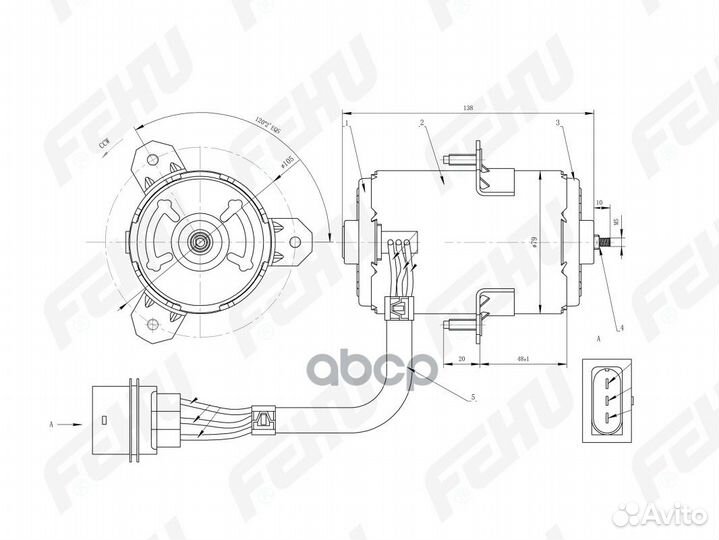 Электровентилятор охлаждения (без кожуха) skoda