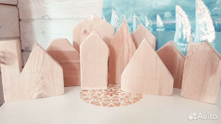 Деревянные домики основа для рукоделия