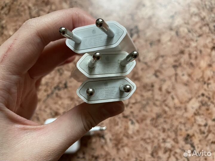 Зарядка, блок, наушники iPhone ориг