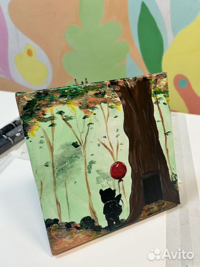 Картина холст акрил Винни-Пух