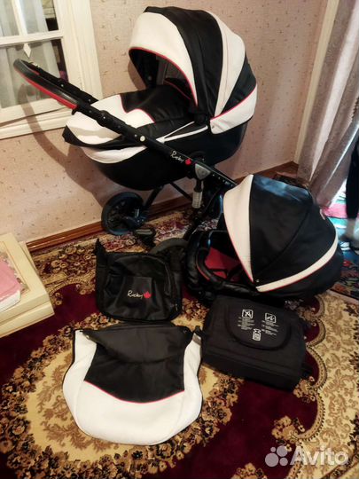 Коляска 2 в 1 эко кожа