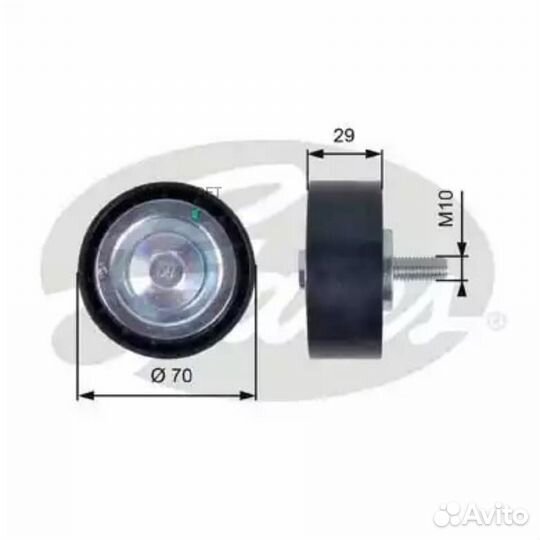 Gates T36396 Ролик ремня приводного ford/iveco ive